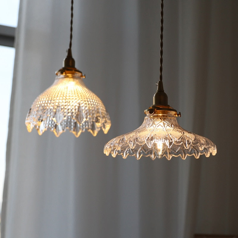 Classic Textured Glass Pendant Lights