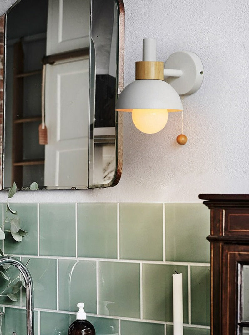 Colorful Nordic Pull Switch Wall Sconce