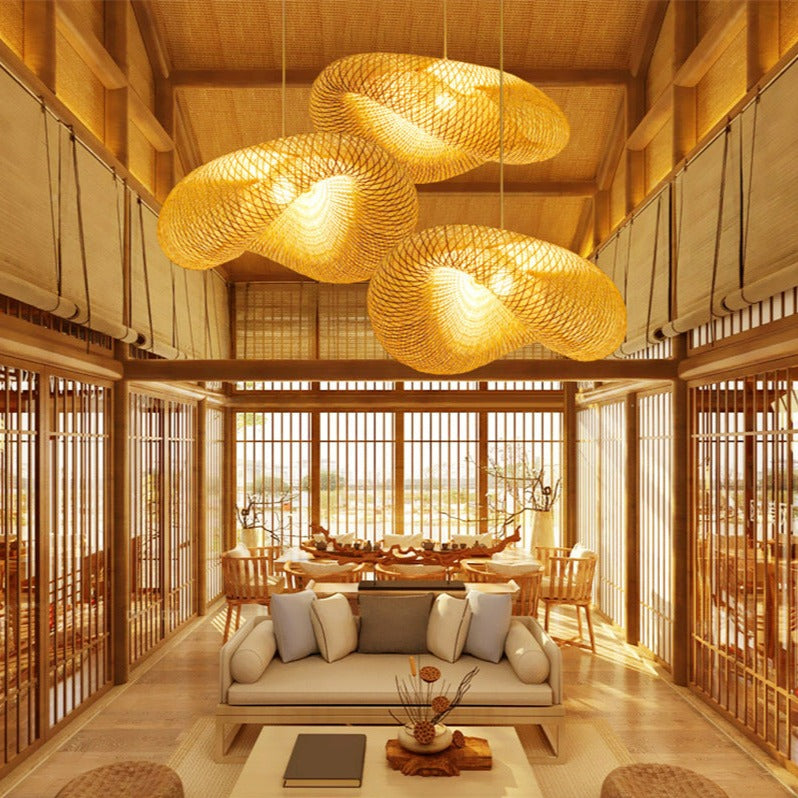 Japanese bamboo pendant lights