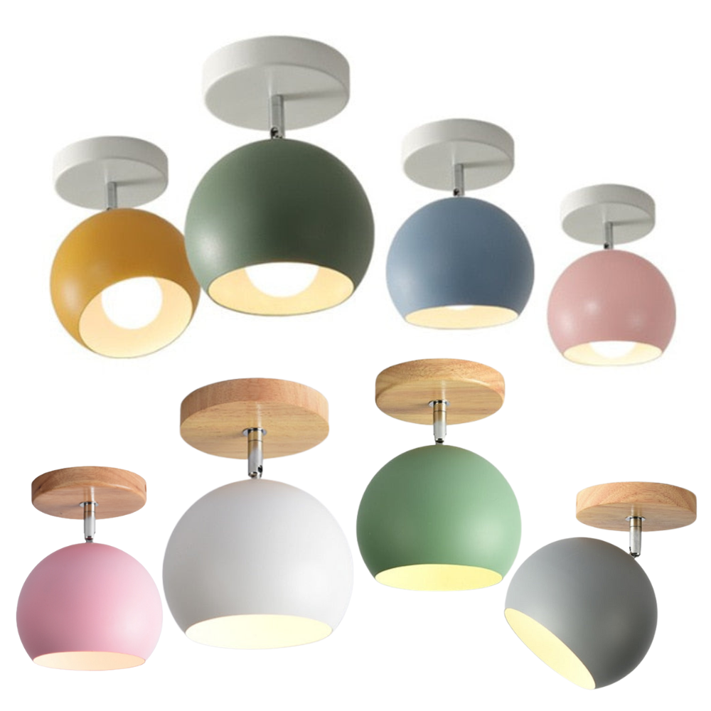 Nordic style wood or metal base macaroon ceiling lights