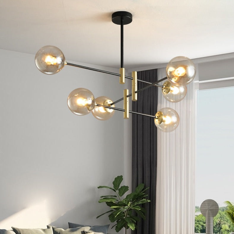 Felton - Modern Glass Multi-Bulb Chandelier