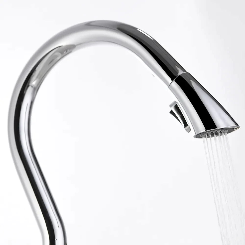 Nate - Retractable Curved Modern Kitchen Faucet