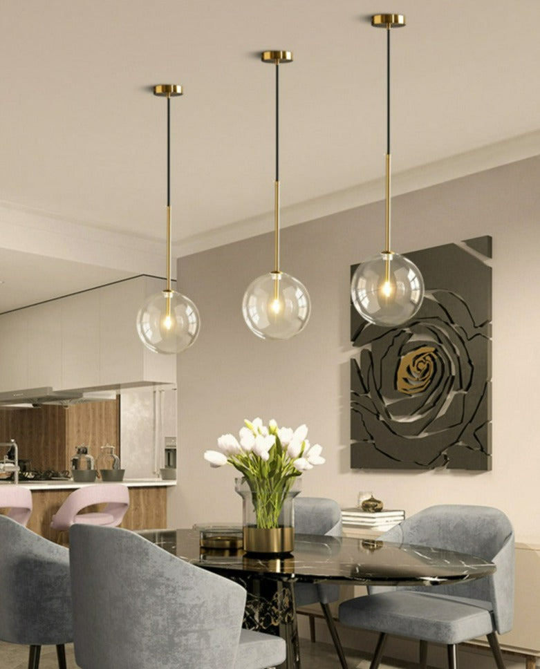 Minimalist Modern Glass Globe Pendant Lights