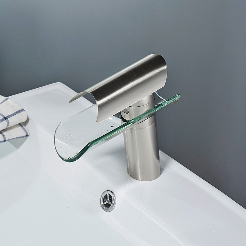 Modern Glass Waterfall Faucet