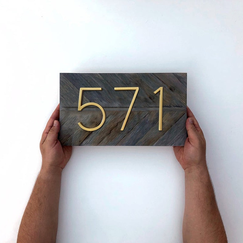 Gold Modern House Numbers