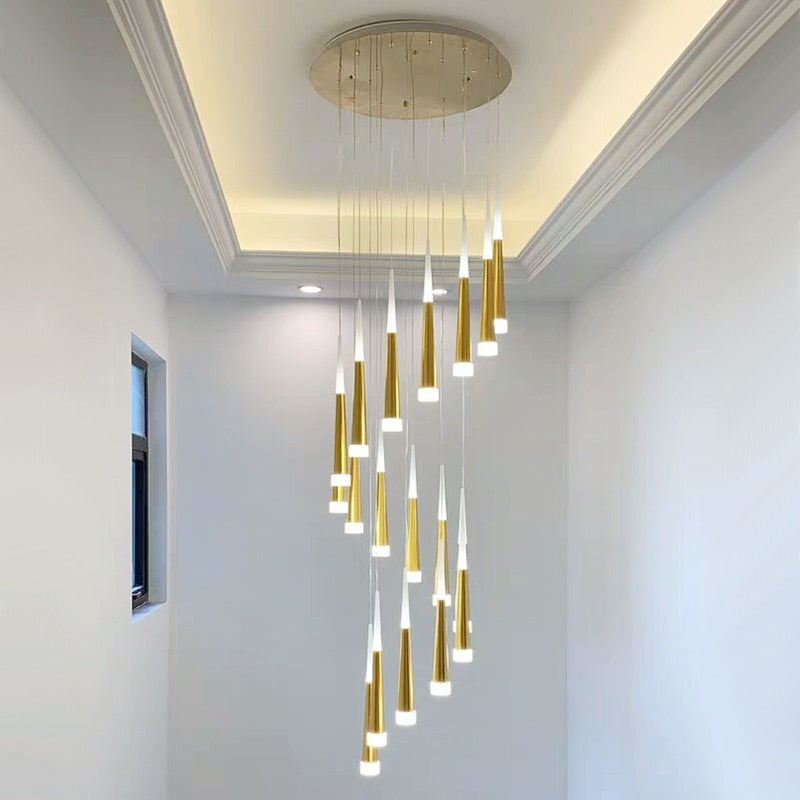 Modern Stairstep hanging Chandelier