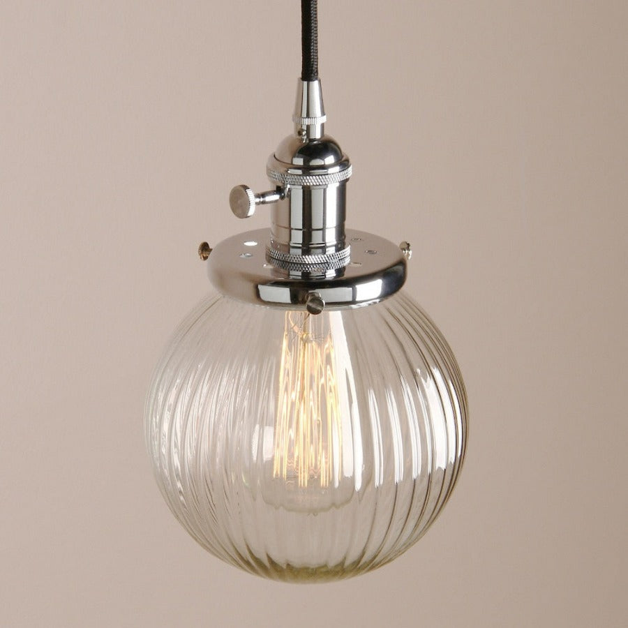 Farmhouse Chic Vintage Glass Pendant Light