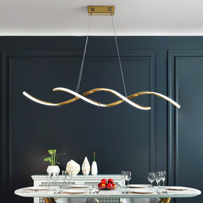 modern helical chandelier