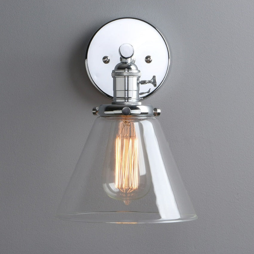 Rustic Farmhouse Chrome Wall Lamp