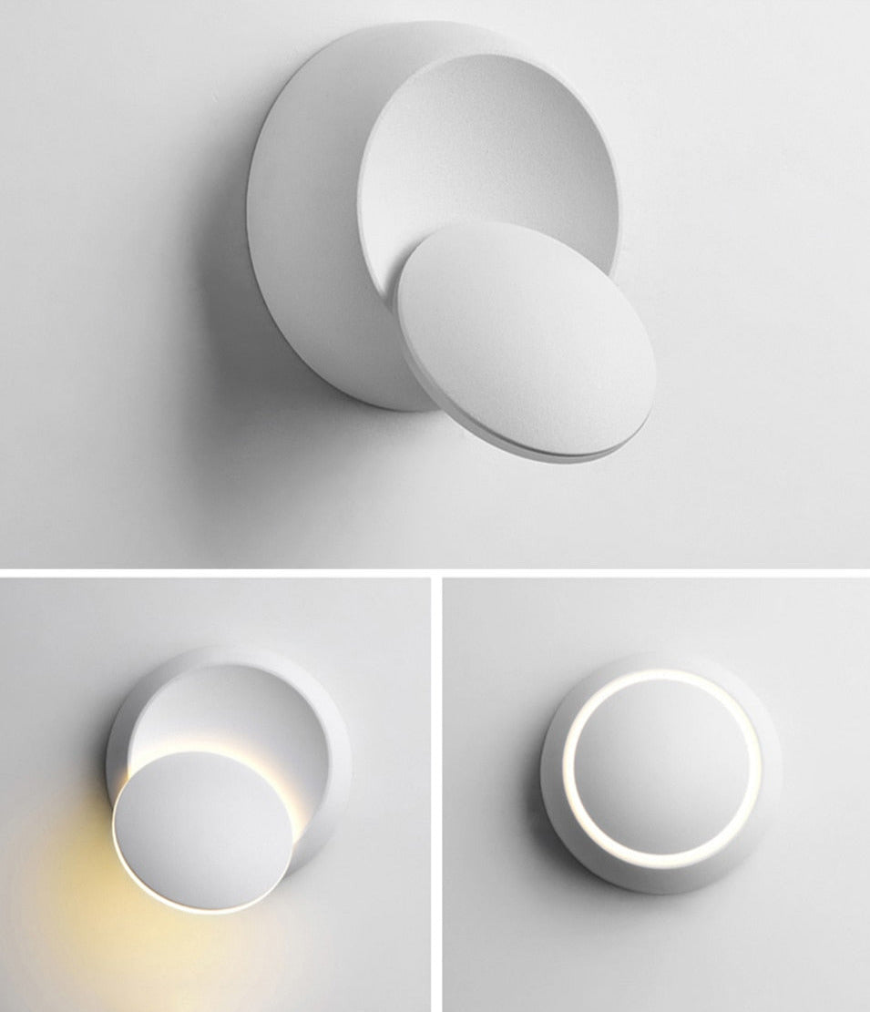 matte white rotatable led wall light