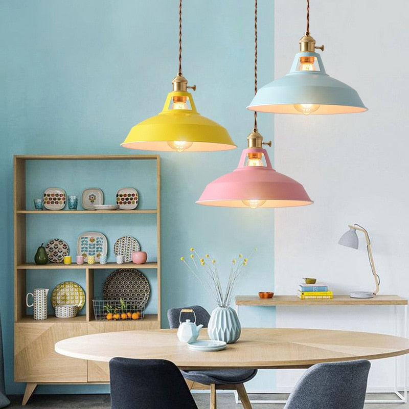 vintage colorful retro pendant lights