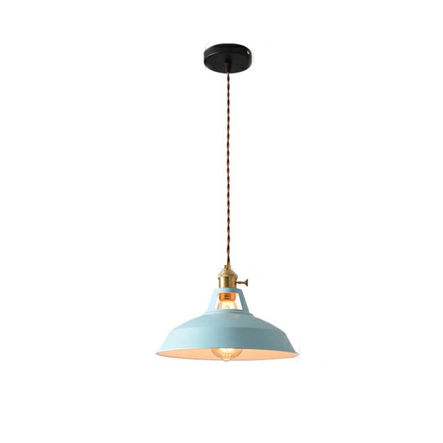 blue colorful retro pendant lights