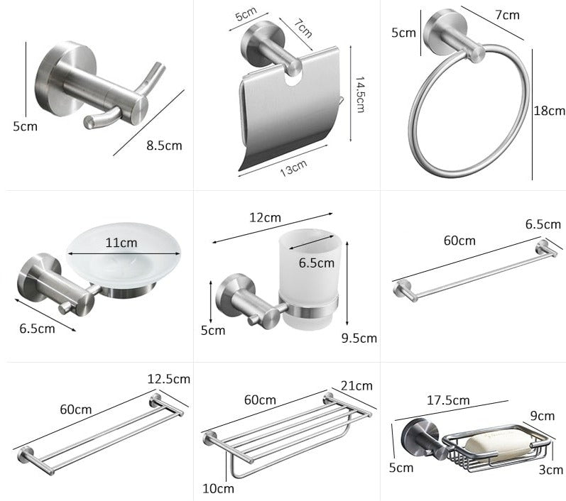 Stainless Steel Bathroom Hardware Set