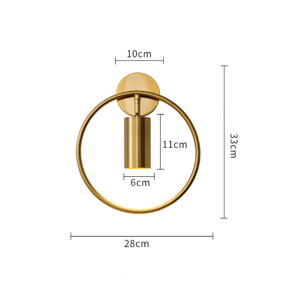 Circular LED Wall Sconce Dimensions