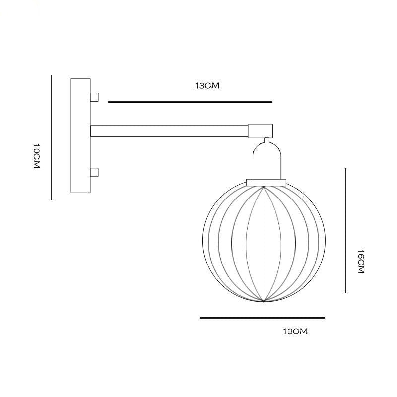 Rustic Japanese Glass Wall Sconce