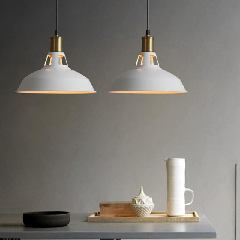 White Finish, Industrial hanging pendant lamps