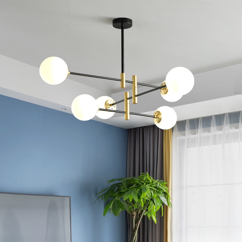 Felton - Modern Glass Multi-Bulb Chandelier