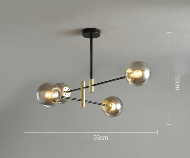 Felton - Modern Glass Multi-Bulb Chandelier