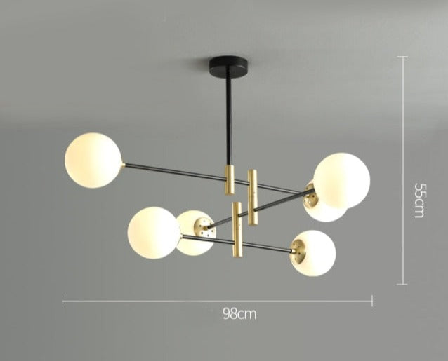 Felton - Modern Glass Multi-Bulb Chandelier