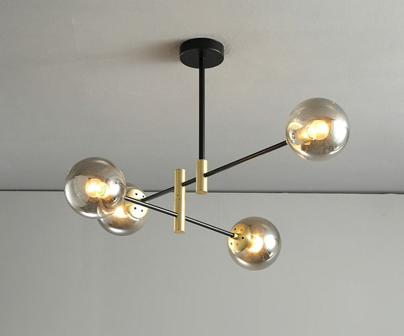 Smokey Gray Glass Modern Light Fixture