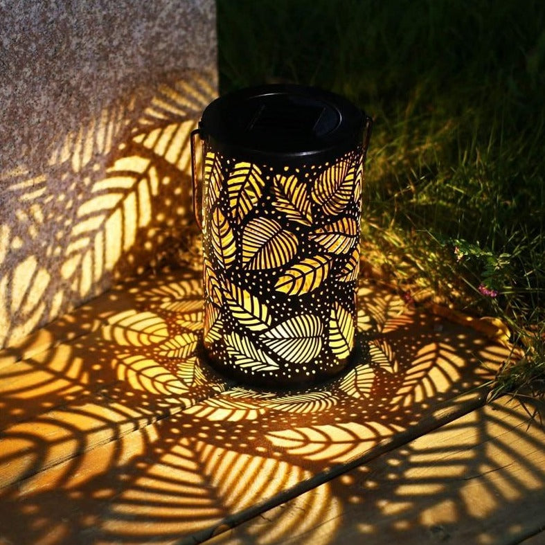 Shadow cast garden lantern