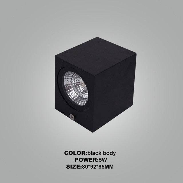 Outdoor cube LED wall light