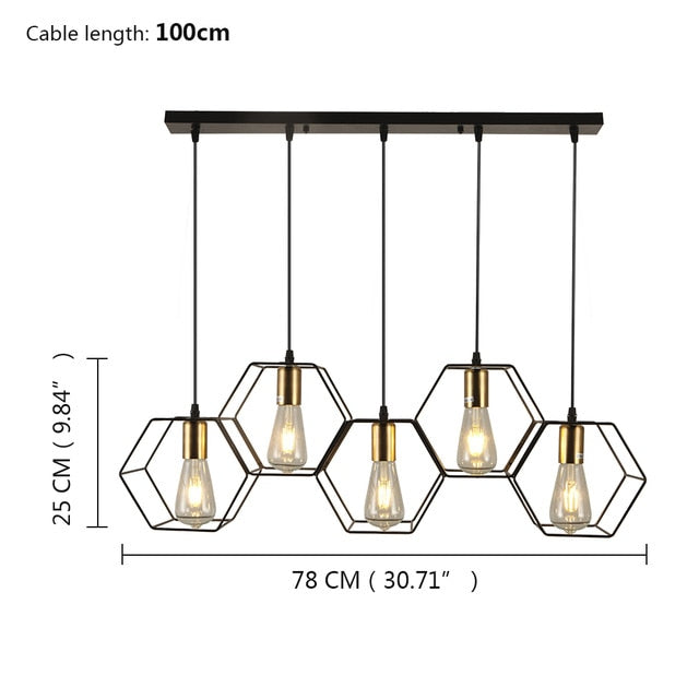 Vintage Wrought Iron Frame Light Fixture