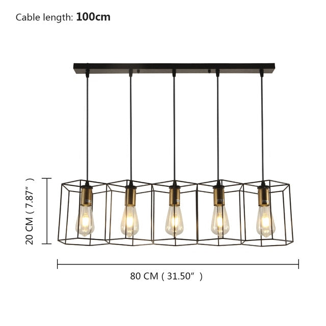 Vintage Wrought Iron Frame Light Fixture