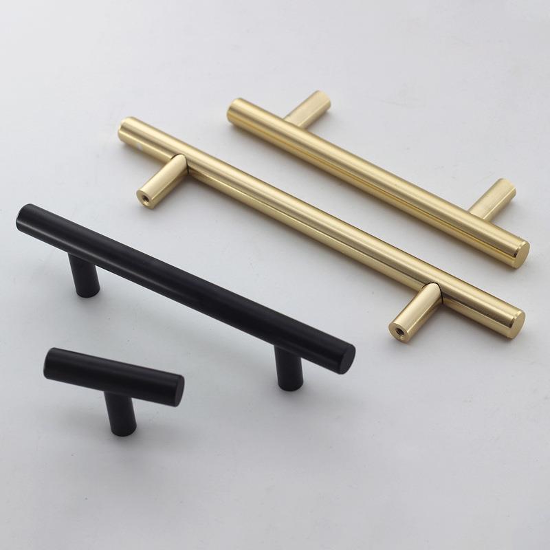 Modern Black & Gold Cabinet & Drawer Handles