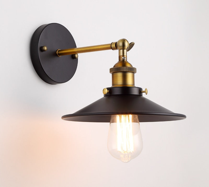 Black Industrial Vintage Wall Lamp