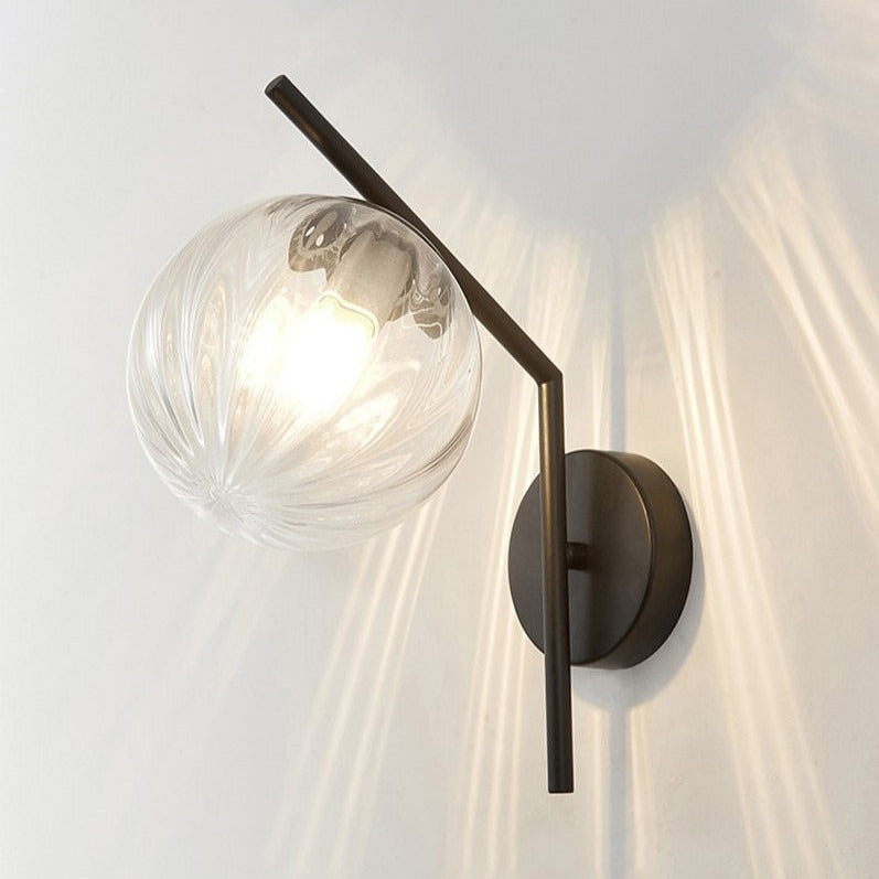 Faulkner - Modern Glass Globe Wall Sconce