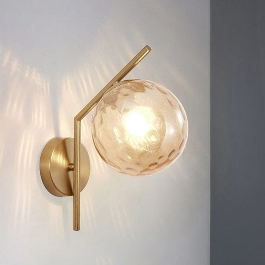 Faulkner - Modern Glass Globe Wall Sconce