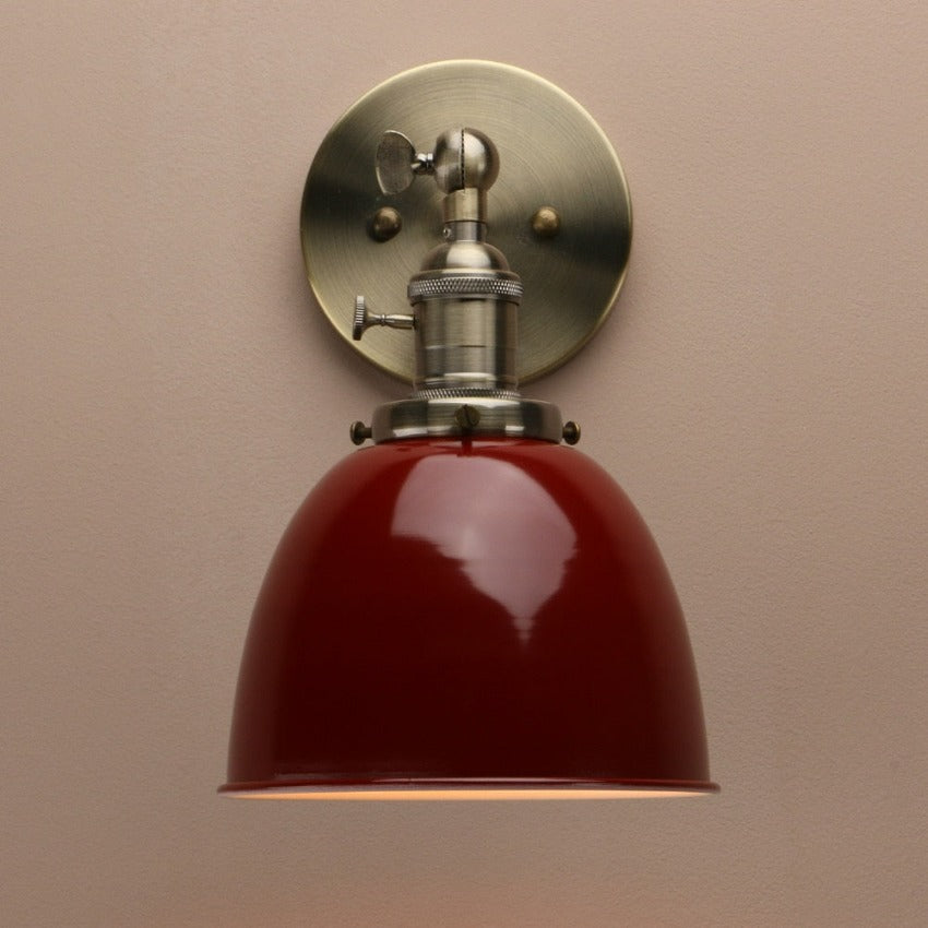 Vintage Farmhouse Dark Red Wall Lamps