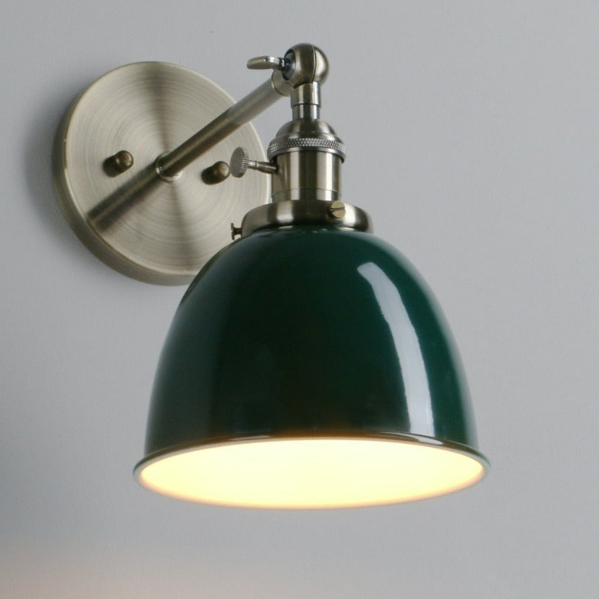 Rustic Dark Green Vintage Wall Lamp