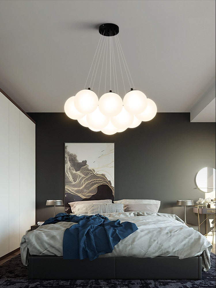 Dex - Modern Frosted Glass Globe Chandelier