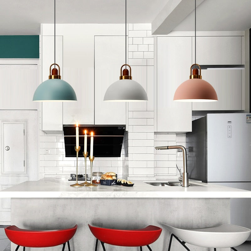Modern colorful pendant lights for kitchens