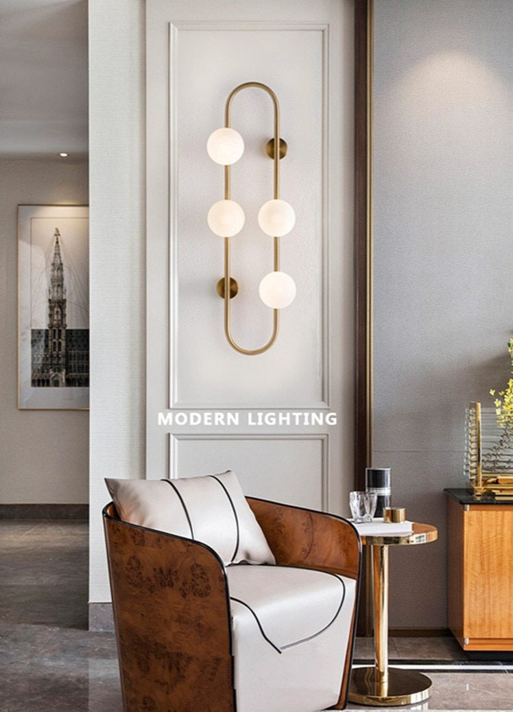 Polished Brass Multi-Bulb Wall Sconce