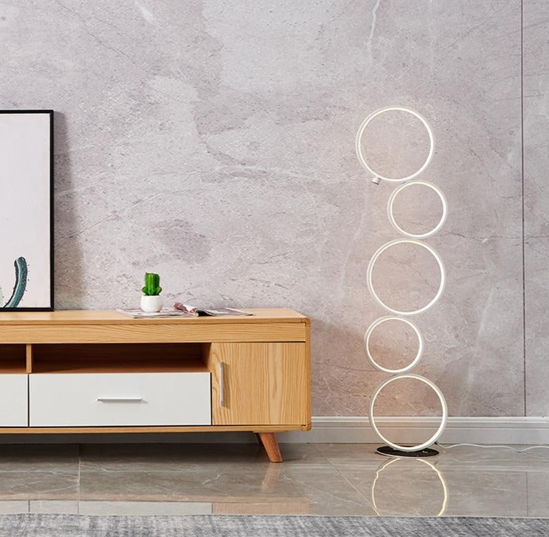 Stacked Circles LED Floor Lamp
