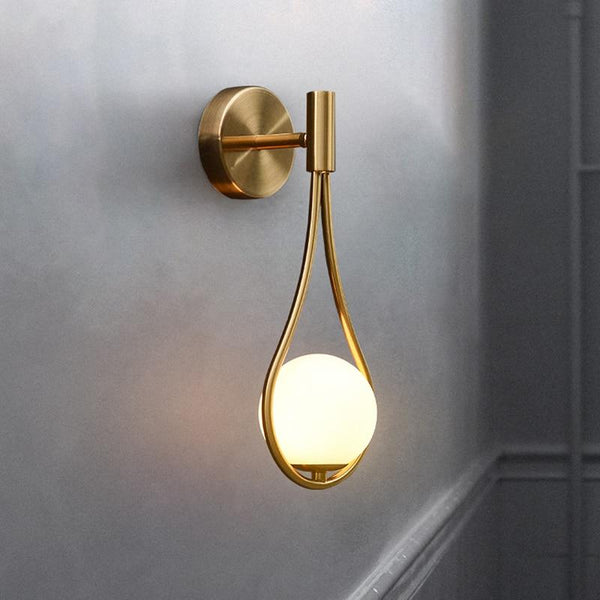 Nordic Frosted Glass Globe Wall Sconce – Hadley