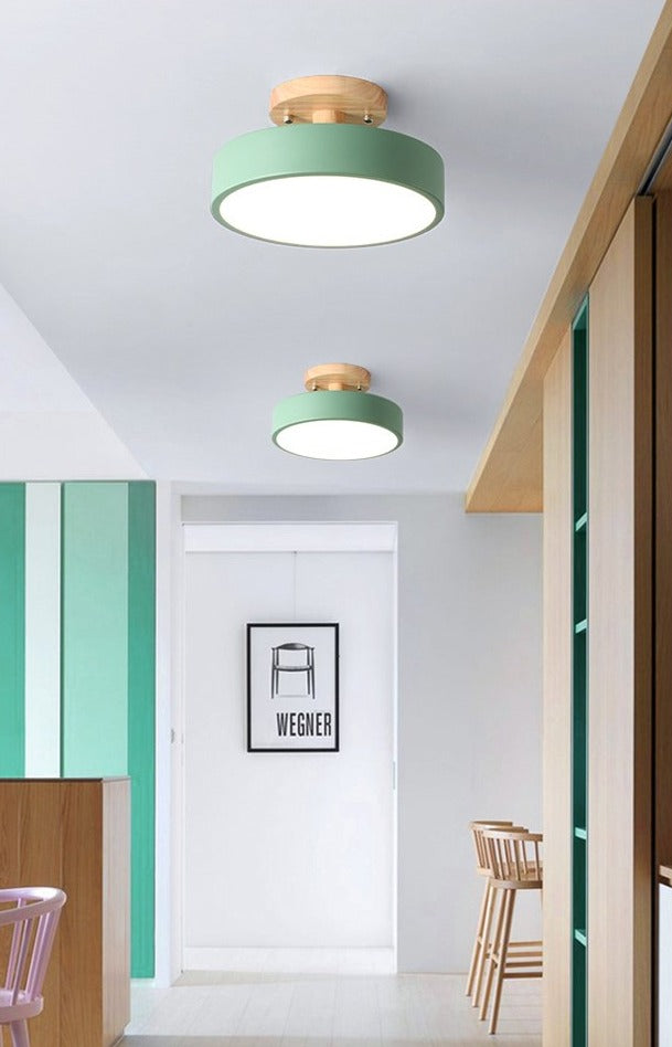 Green Colorful Nordic LED Ceiling Light for Kitchen