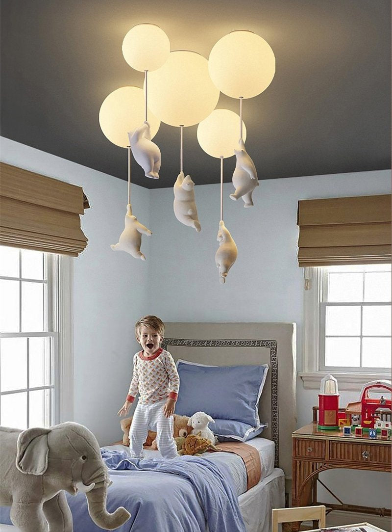 Floating Bear Childrens Bedroom Lights