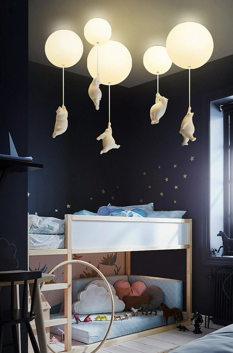 Chlldrens Bedroom Polar Bear Globe Lights