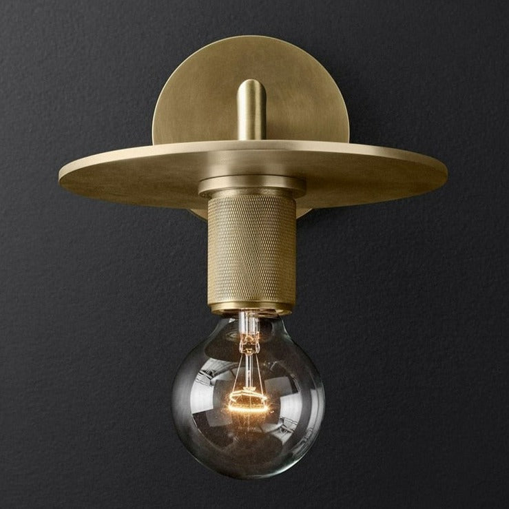 Modern copper wall light