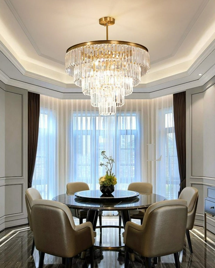 Modern Glass Crystal Chandelier for Dining Room