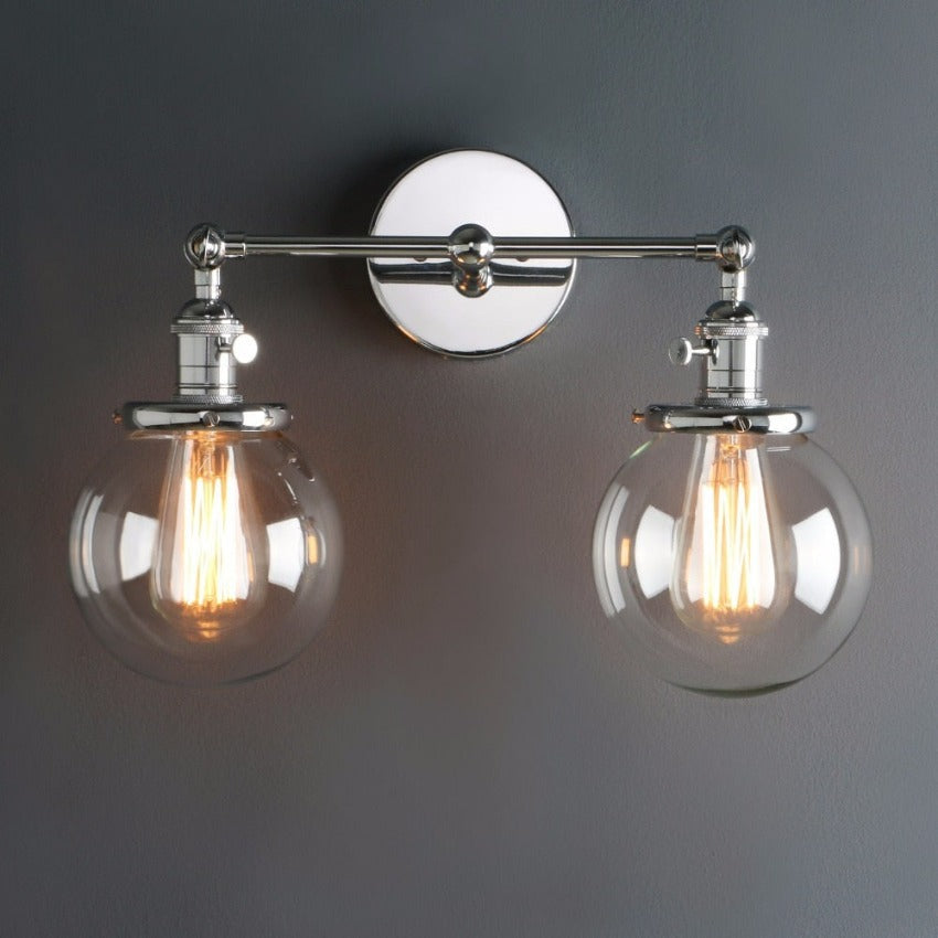 Modern Chrome Farmhouse Wall Sconces