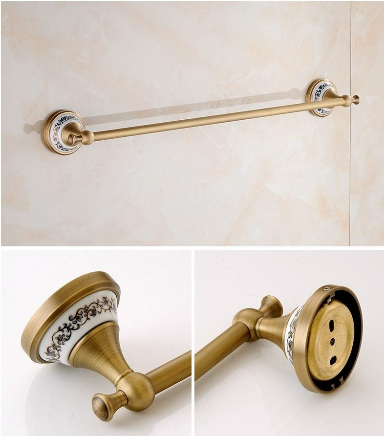 Antique Brass Bathroom Hardware Set