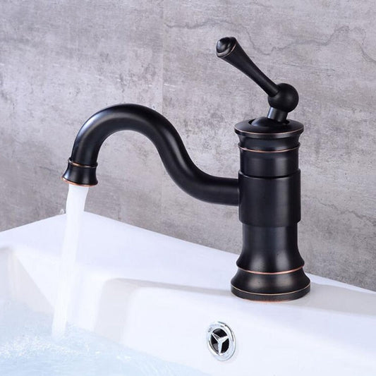 Vintage curved bathroom faucet