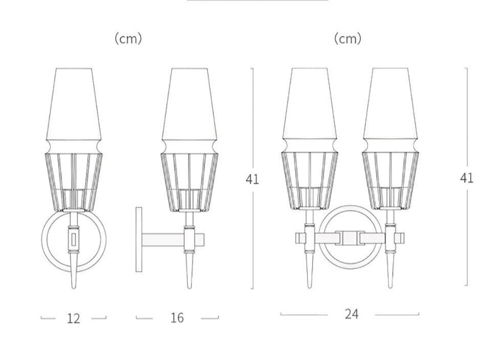 Nordic Brass Wall Lamp