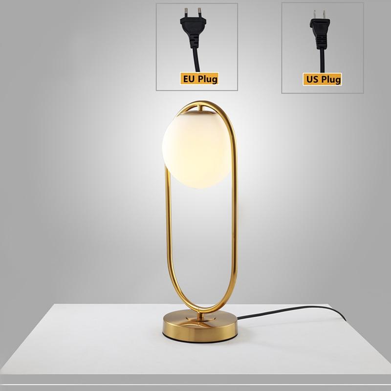 Modern Frosted Glass Globe Table Lamp