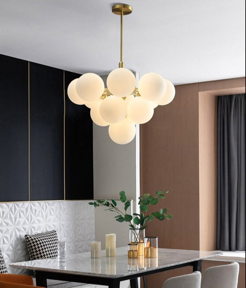 Juno - Frosted Glass Globe Chandelier